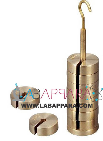 Slotted Weight (Brass), Physics Equipment, science instruments manufacturer, supplier, exporter.