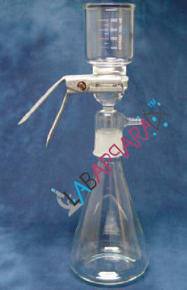 Filtration Assembly Borosilicate Glass, chemistry lab instruments, laboratory glass ware equipments, Scientific Lab Instruments, Educational Instruments, Testing Lab Equipment, lab measuring instruments, laboratory equipments, scientific instrument exporters, school laboratory instruments, laboratory equipment manufacturers, Indian lab equipment exporters.